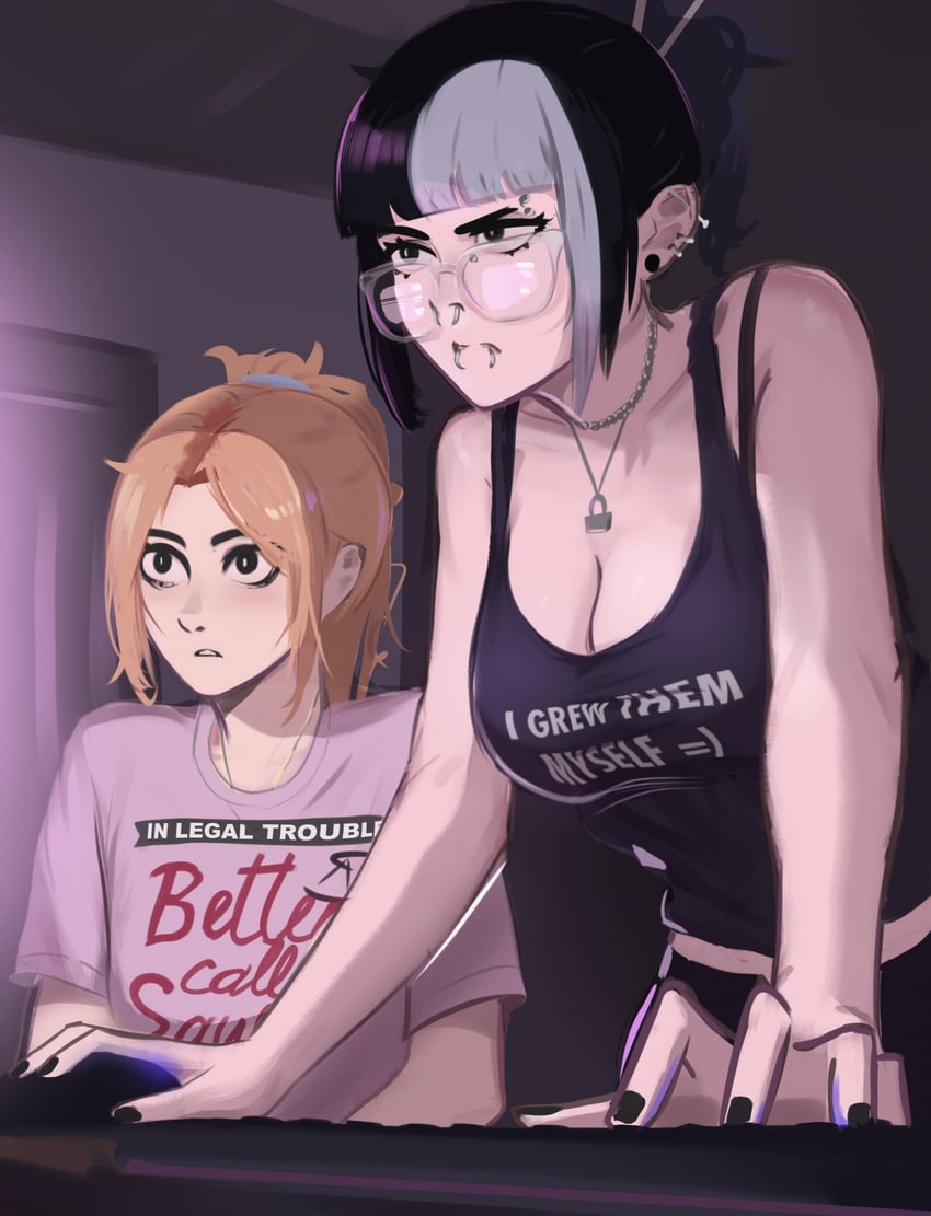 jessie and mika (original and 2 more) drawn by veyonis