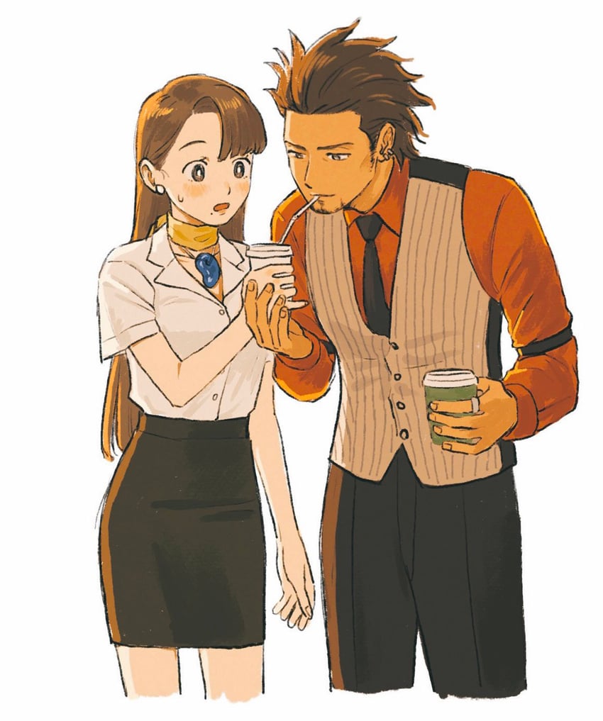 mia fey and diego armando (ace attorney and 1 more) drawn by renshu_usodayo