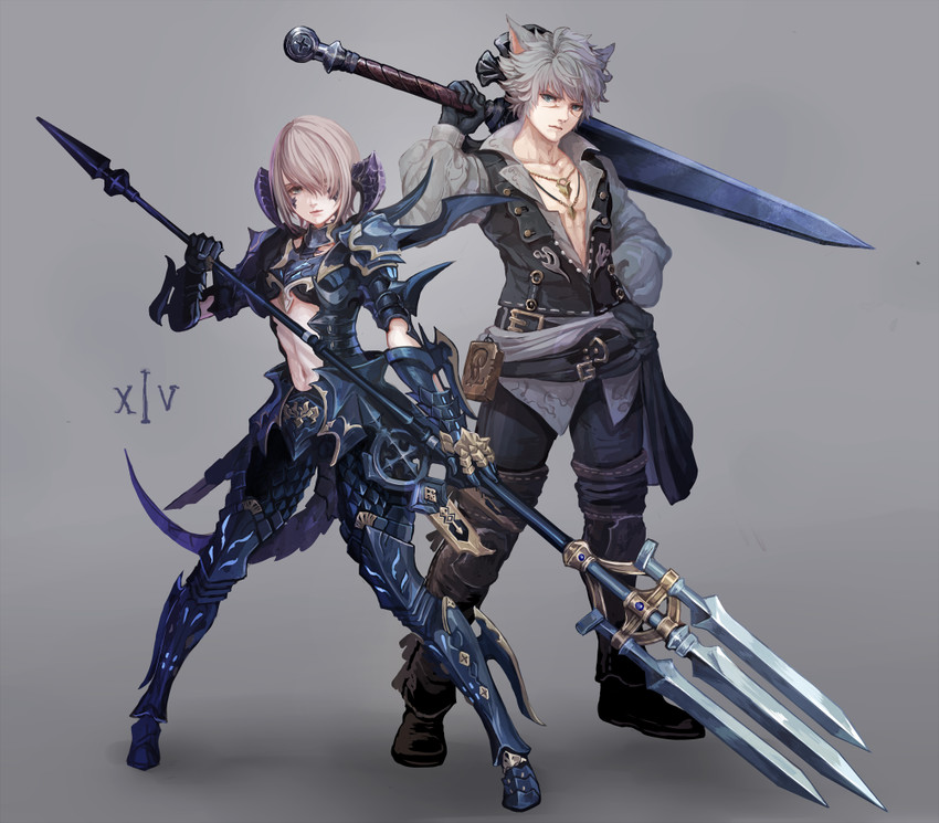warrior of light, dark knight, and dragoon (final fantasy and 1 more) drawn by senano-yu