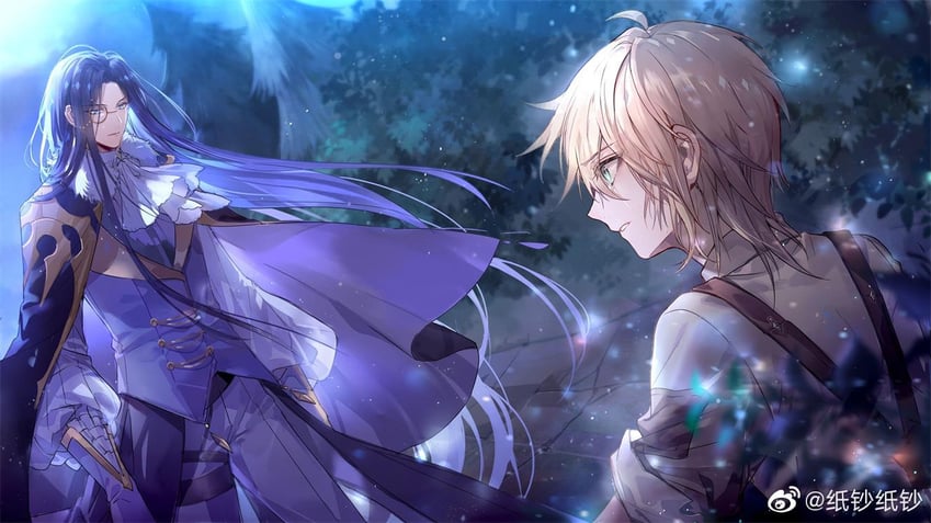 alkaid mcgrath and clarence clayden (lovebrush chronicles) drawn by nevakuma_(fanfanas)