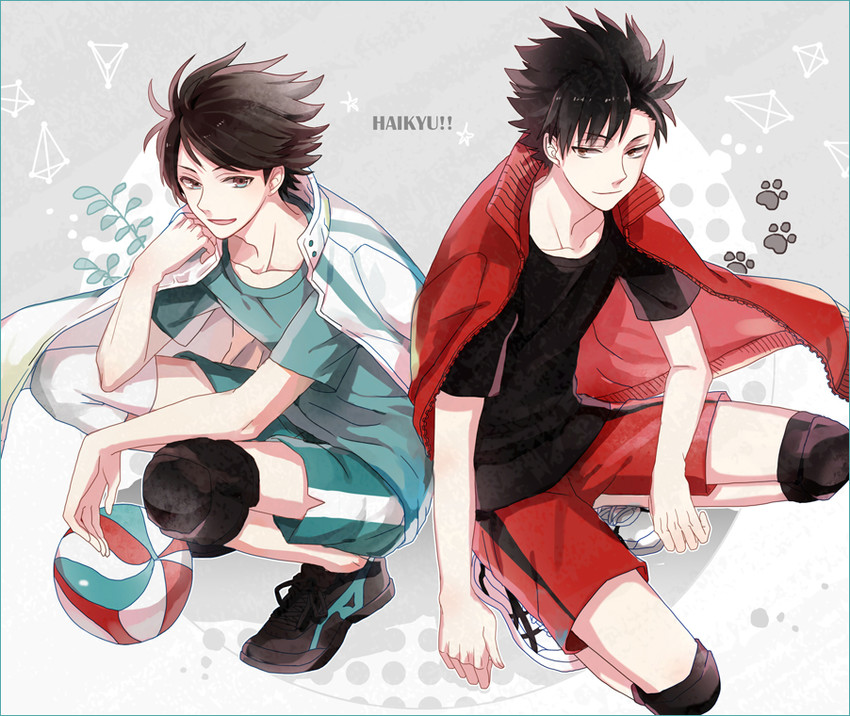 kuroo tetsurou and oikawa tooru (haikyuu!!) drawn by michi_(iawei)