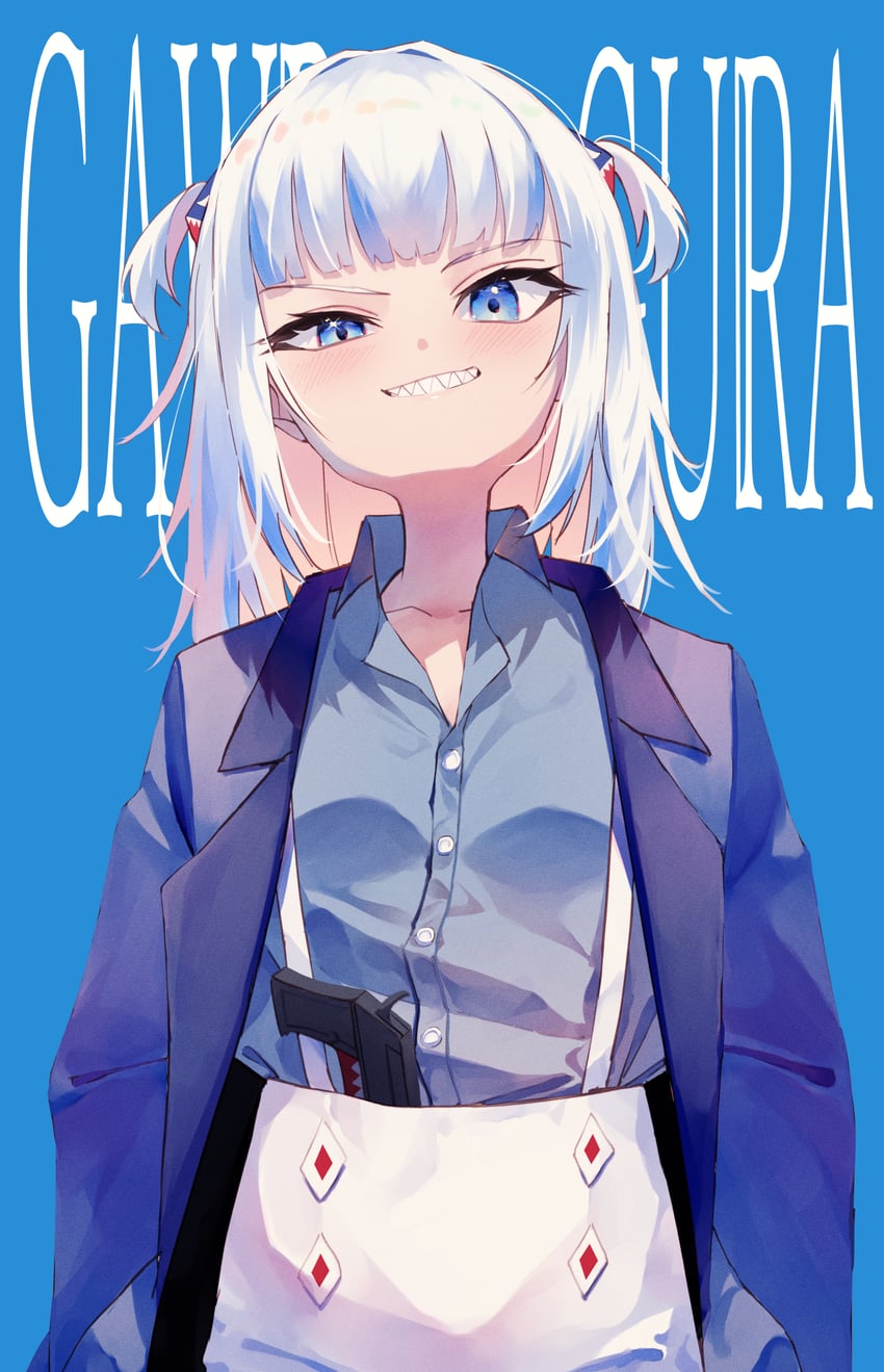 gawr gura (hololive and 2 more) drawn by 200f_(nifu)