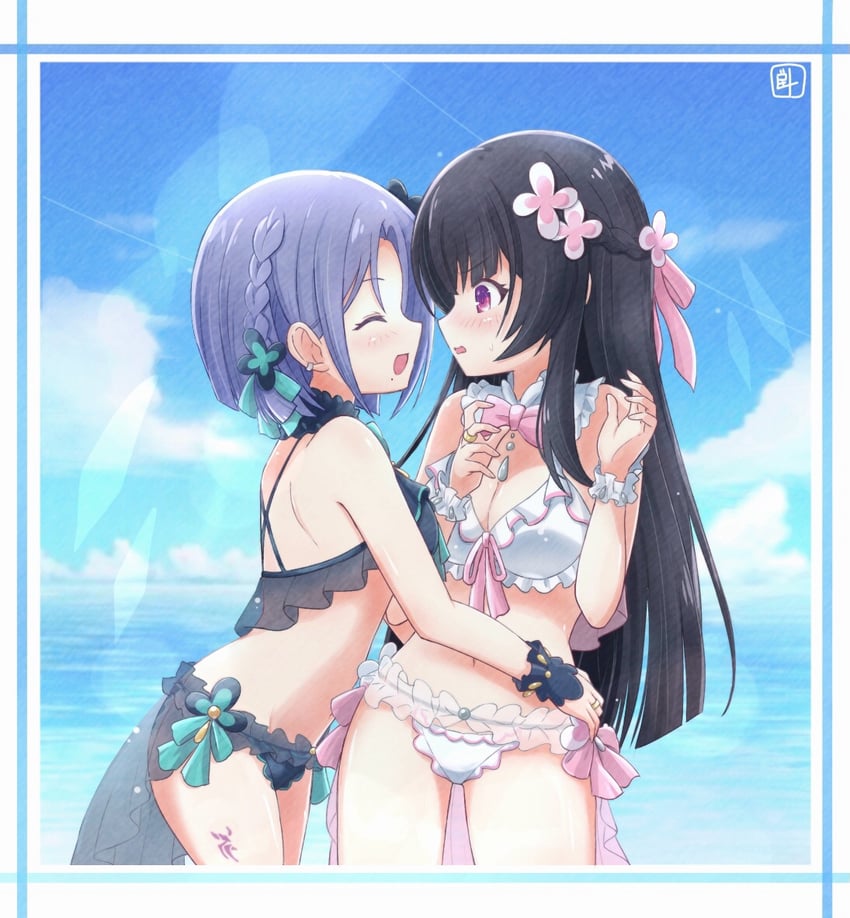 morimoto yuni and kagawa makina (assault lily) drawn by inoguchi_minto