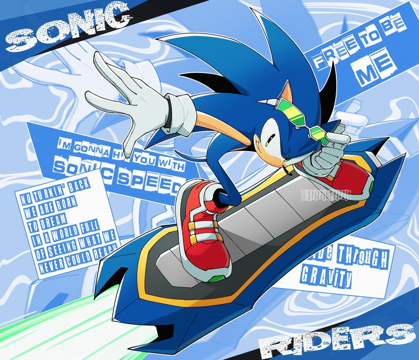 sonic the hedgehog (sonic and 1 more) drawn by trizziefrizzie