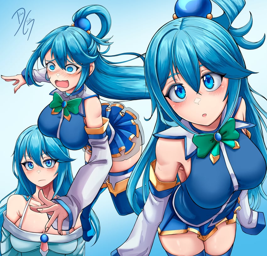 aqua (kono subarashii sekai ni shukufuku wo!) drawn by dilan_griz