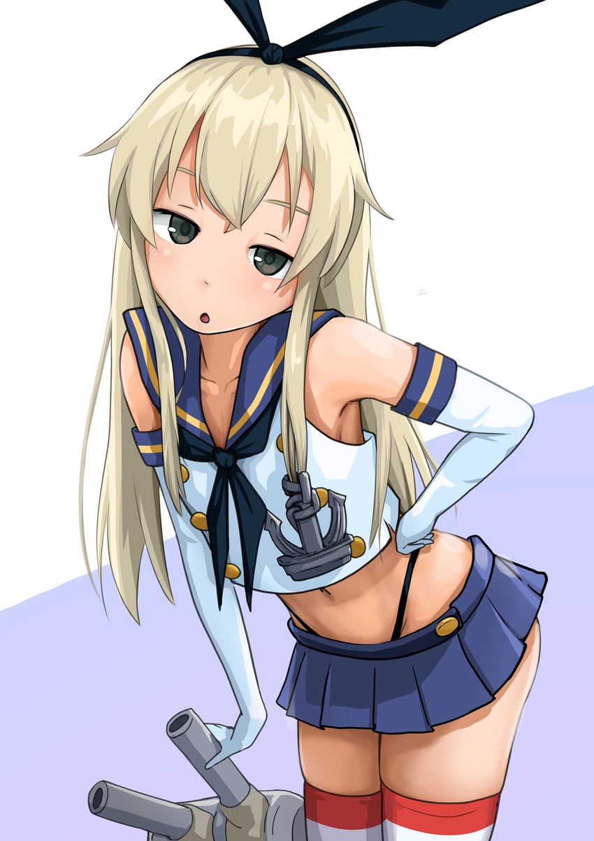 shimakaze and rensouhou-chan (kantai collection) drawn by posh883
