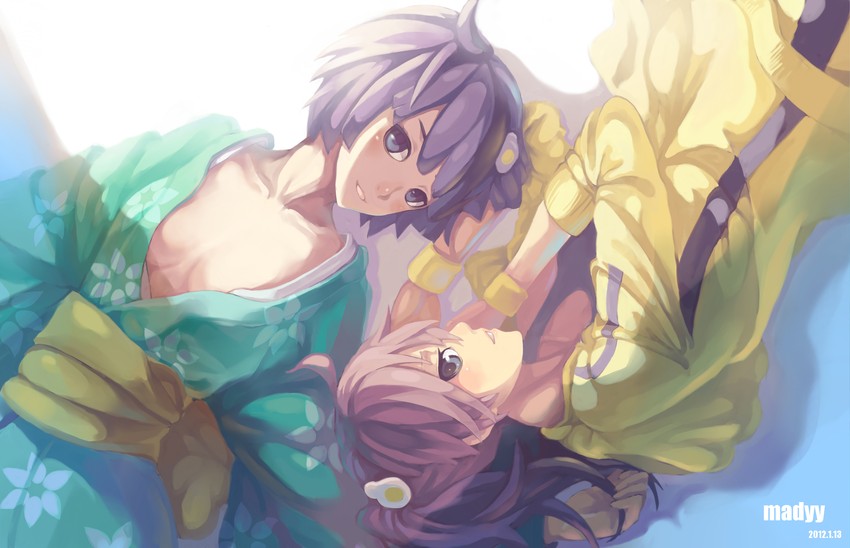 araragi karen and araragi tsukihi (monogatari and 1 more) drawn by madyy