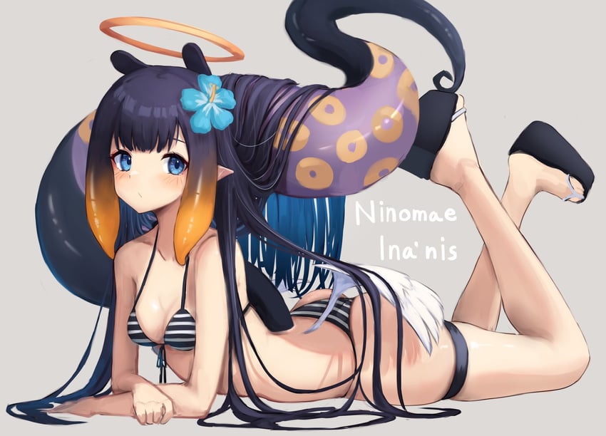 ninomae ina'nis (hololive and 1 more) drawn by inre_kemomimi
