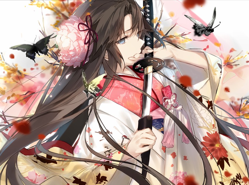 ryougi shiki and void shiki (fate and 1 more) drawn by fukuda935
