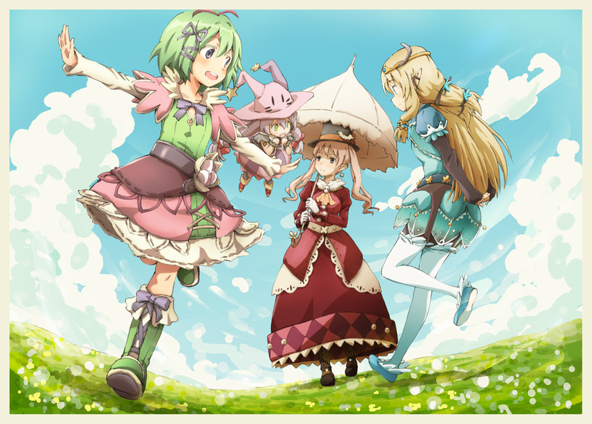 dolce, kohaku, margaret, and pico (rune factory and 1 more) drawn by suneo_(goten)