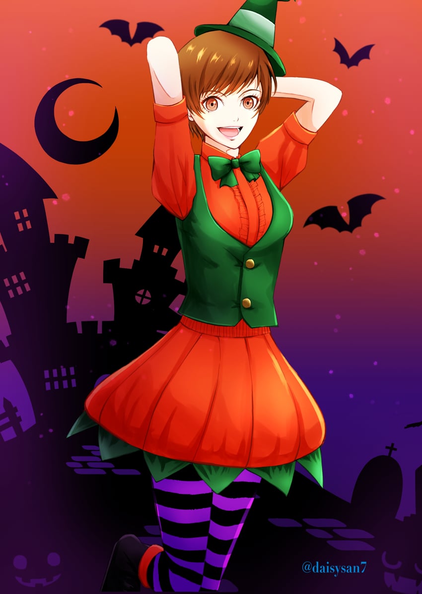 satonaka chie (persona and 1 more) drawn by daisysan