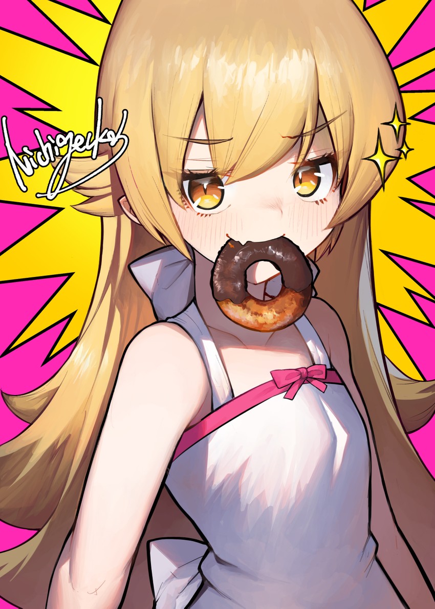 oshino shinobu (monogatari and 1 more) drawn by nichigeckoh