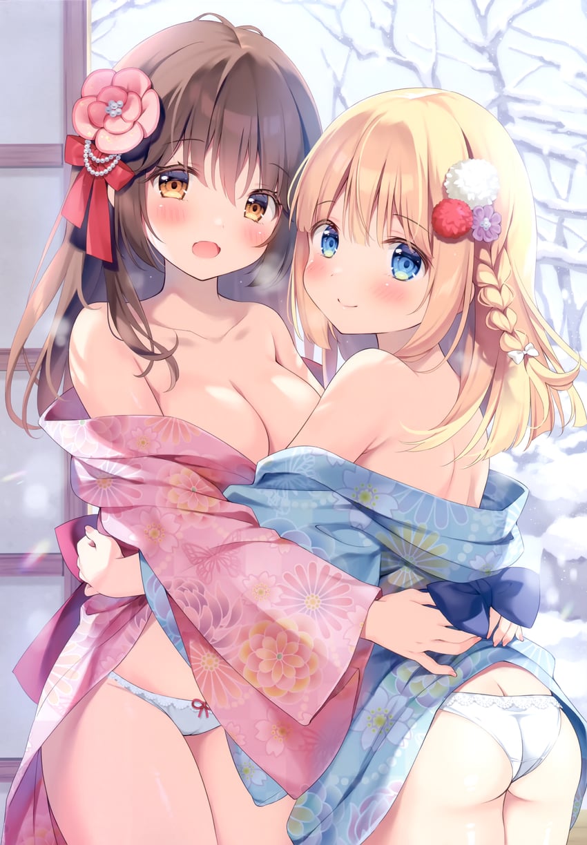 kokoa-chan and ten-chan (original) drawn by pan_(mimi)