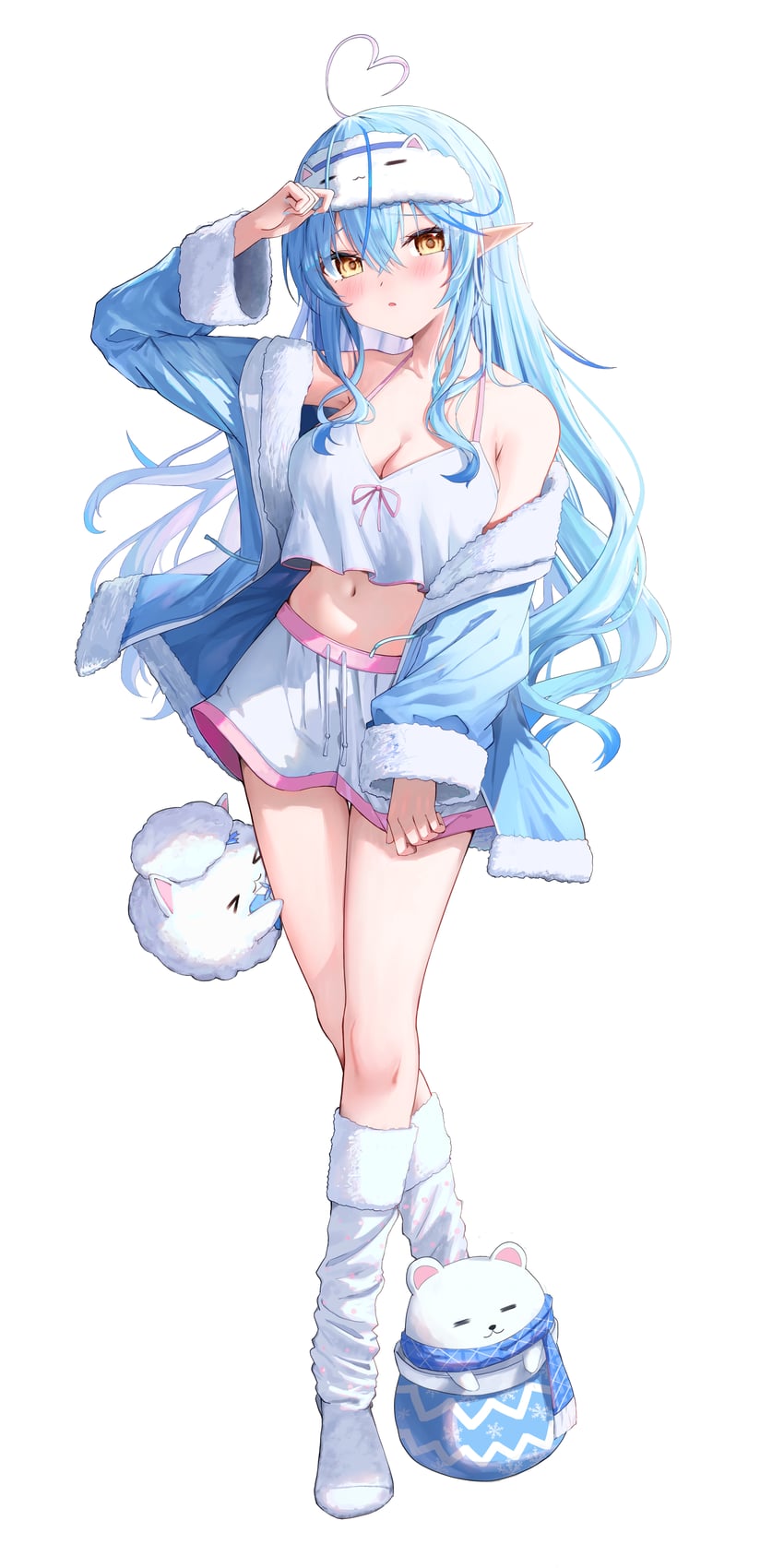 yukihana lamy and daifuku (hololive) drawn by aki_uzuki3