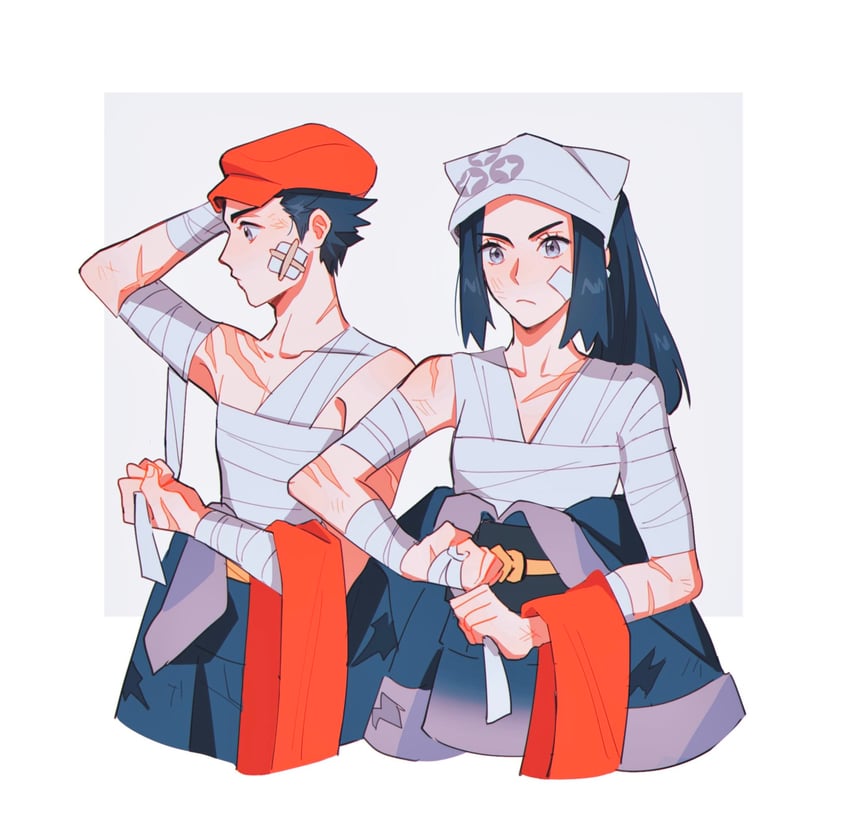 akari and rei (pokemon and 1 more) drawn by seirorath
