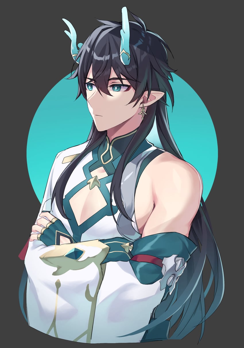 dan heng (honkai and 1 more) drawn by kurobikari