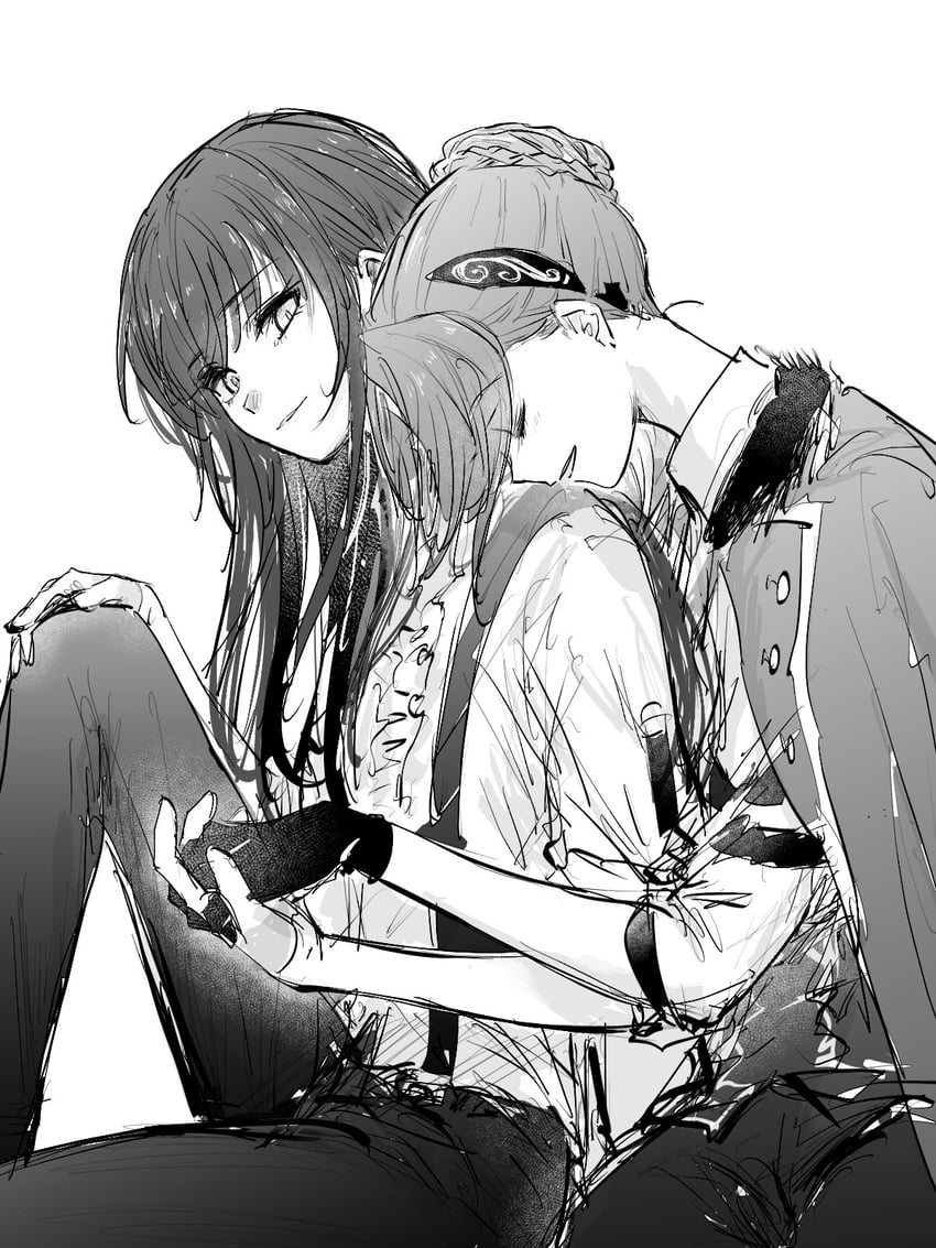 yanagi mion and hanamura shiki (heaven burns red) drawn by kulfiq