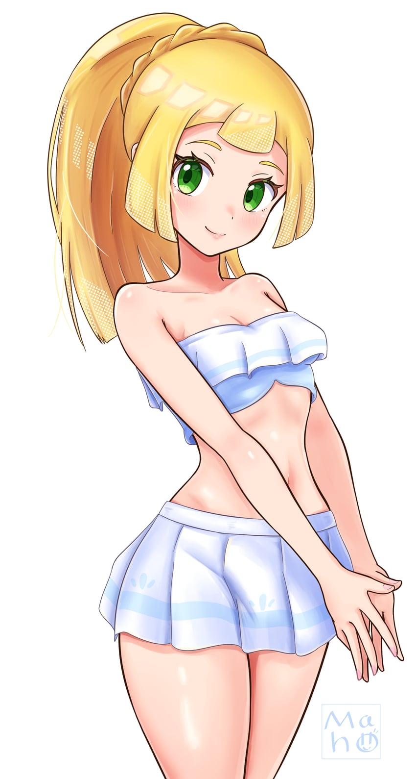 lillie (pokemon and 1 more) drawn by maho_(corotonton5150)