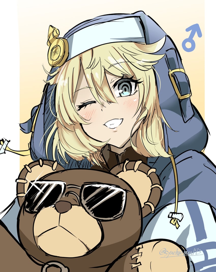 bridget and roger (guilty gear and 1 more) drawn by synchroman