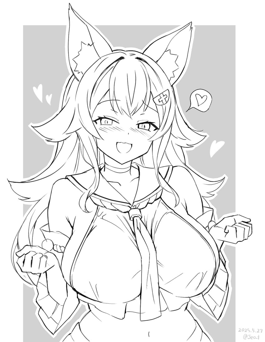 ookami mio (hololive) drawn by seo_tatsuya