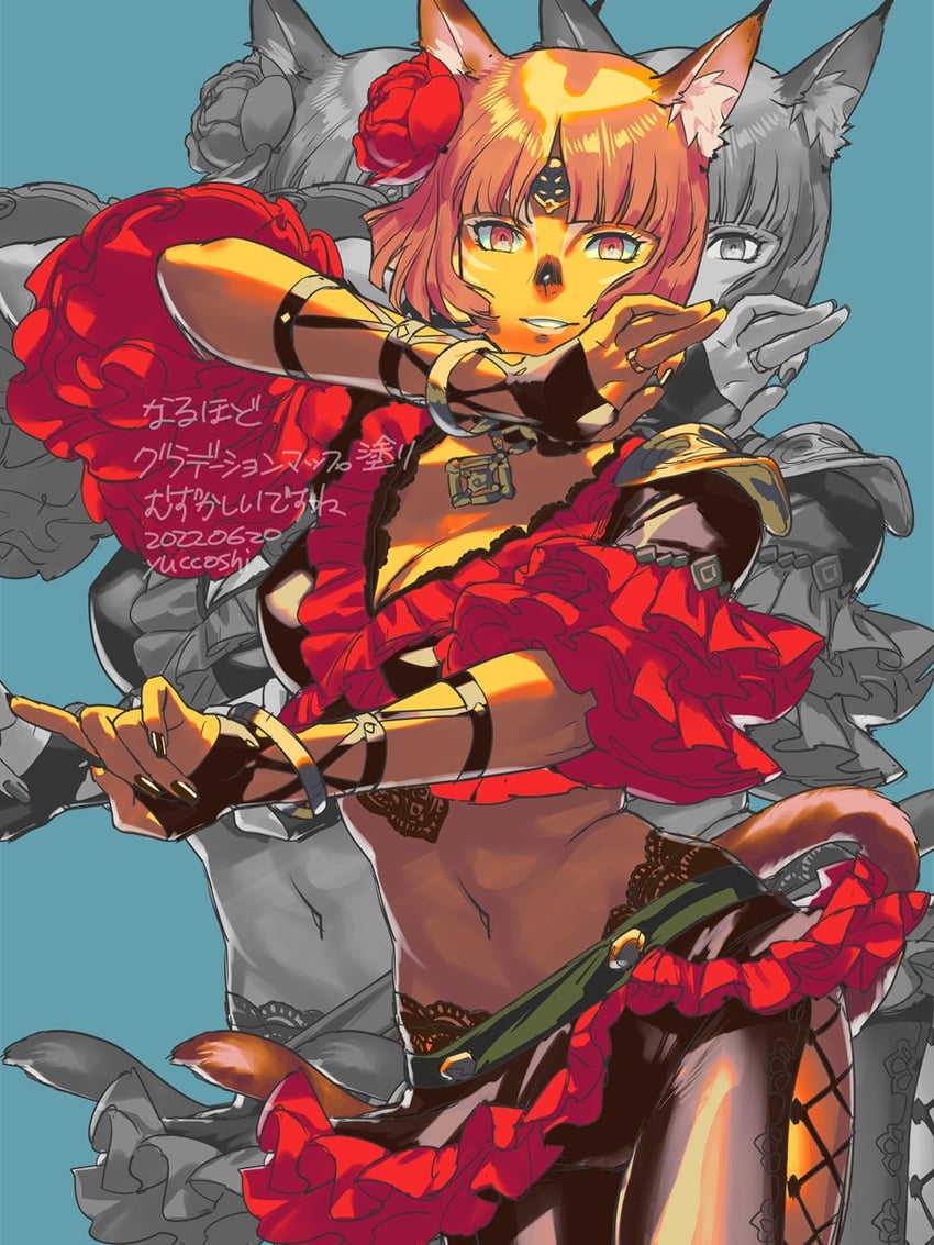 adventurer and dancer (final fantasy and 1 more) drawn by yuccoshi