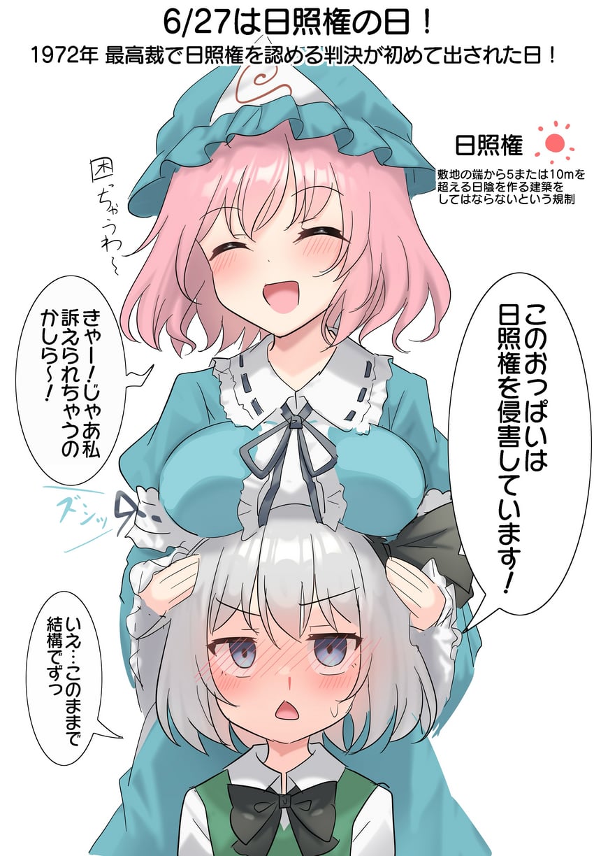 konpaku youmu and saigyouji yuyuko (touhou) drawn by youyume-kun