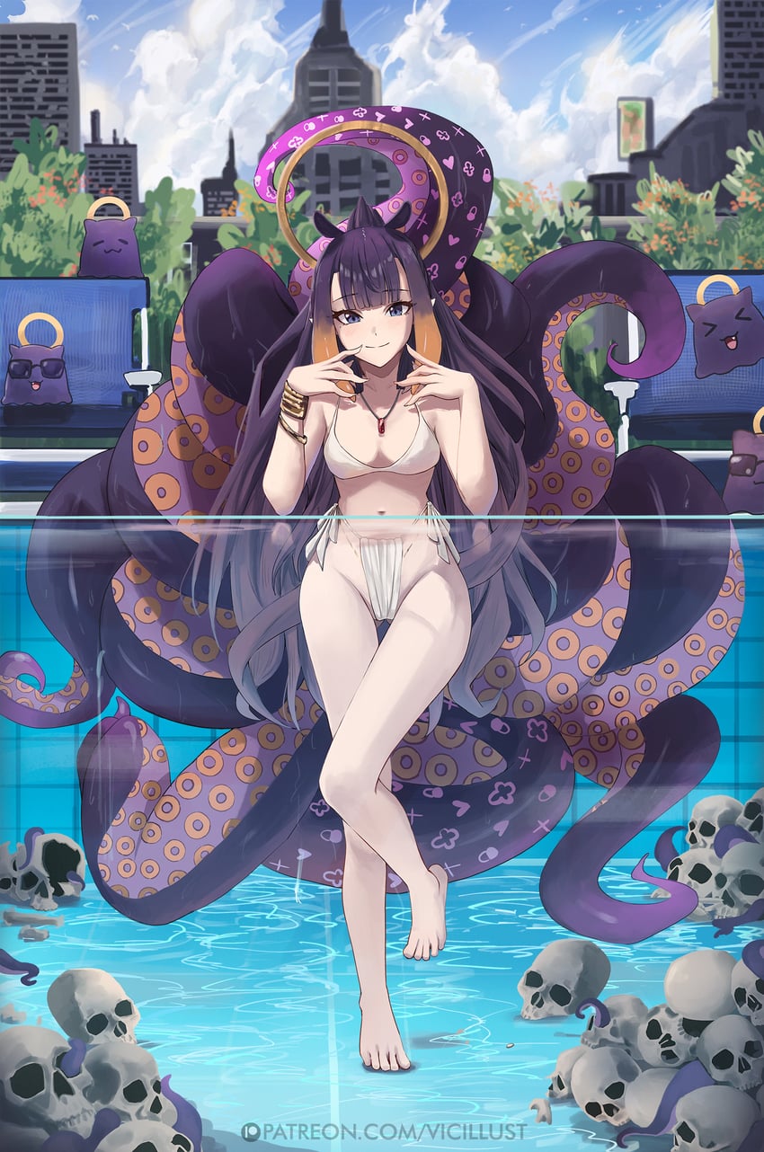 ninomae ina'nis and takodachi (hololive and 1 more) drawn by vicarious
