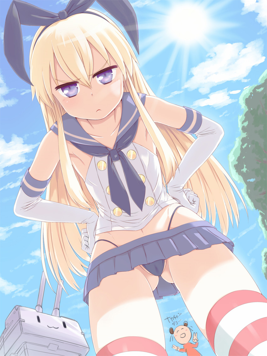 shimakaze, rensouhou-chan, and naka (kantai collection) drawn by kinoto_kanade