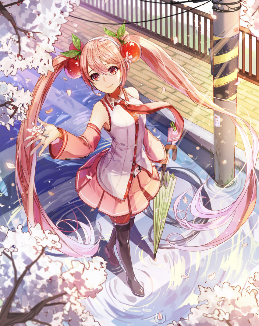 hatsune miku and sakura miku (vocaloid) drawn by kim_eb