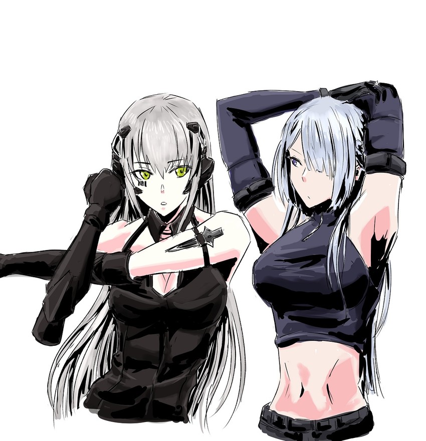 ak-15 and gager (girls' frontline) drawn by chika_(keiin)