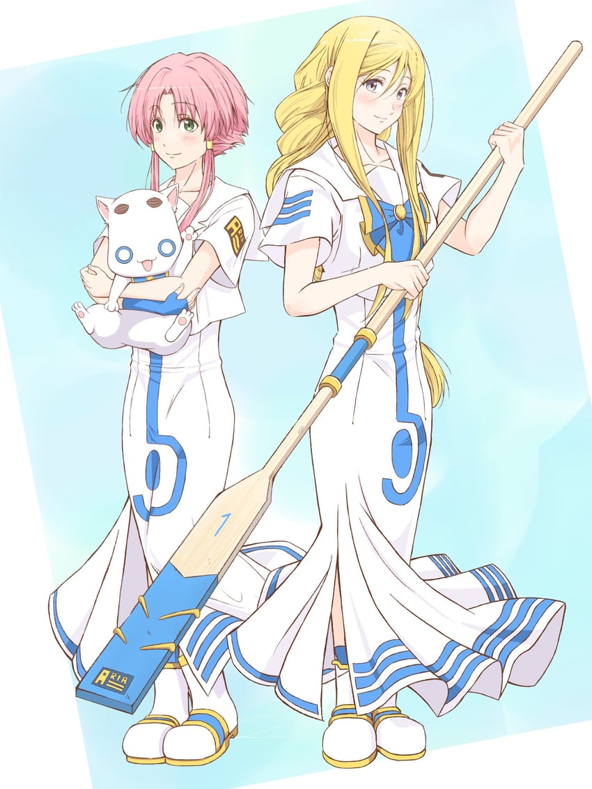 mizunashi akari, aria pokoteng, and alicia florence (aria) drawn by andanden