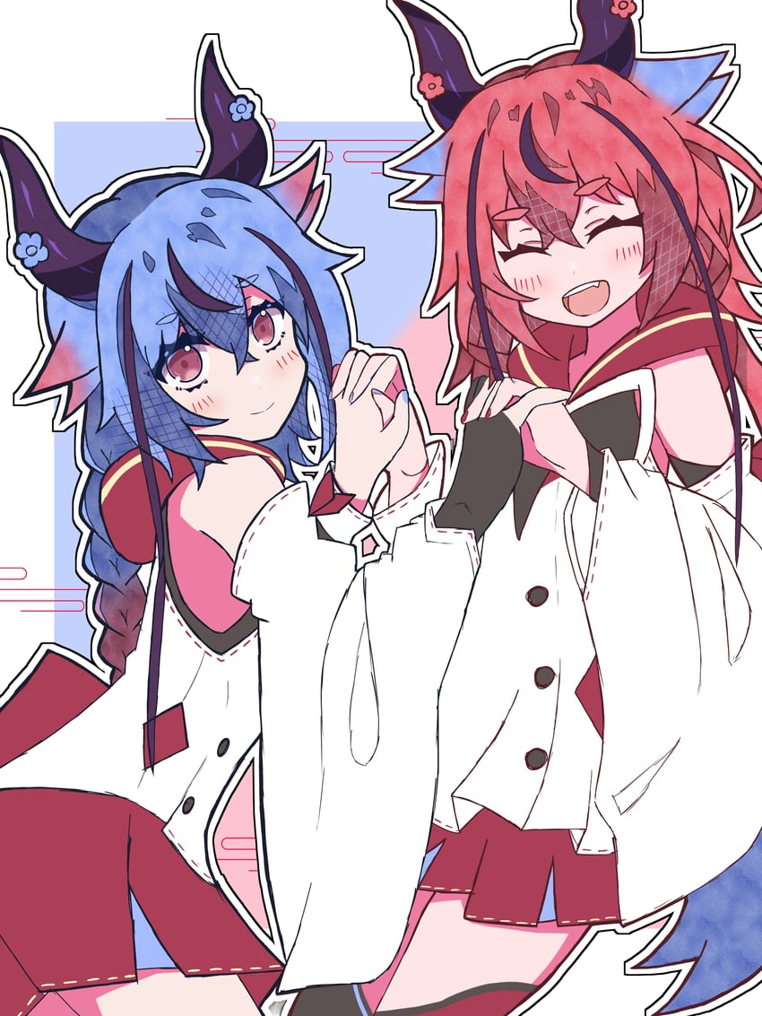 meika hime and meika mikoto (vocaloid) drawn by noir_(noire6959)
