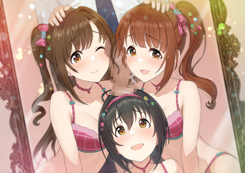 shimamura uzuki, kohinata miho, and igarashi kyoko (idolmaster and 1 more) drawn by kozuka_yasushi