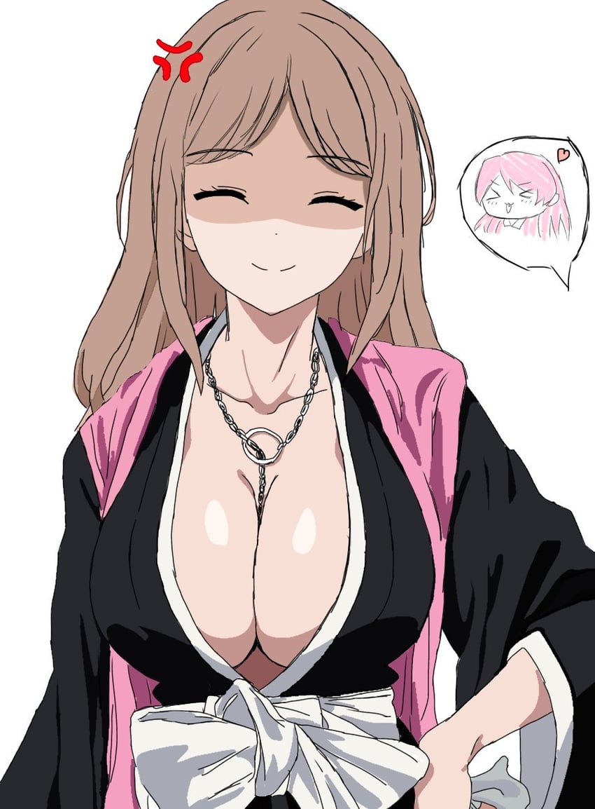 chihaya anon, nagasaki soyo, and matsumoto rangiku (bang dream! and 2 more) drawn by amagappa_(kinketsuamagappa)