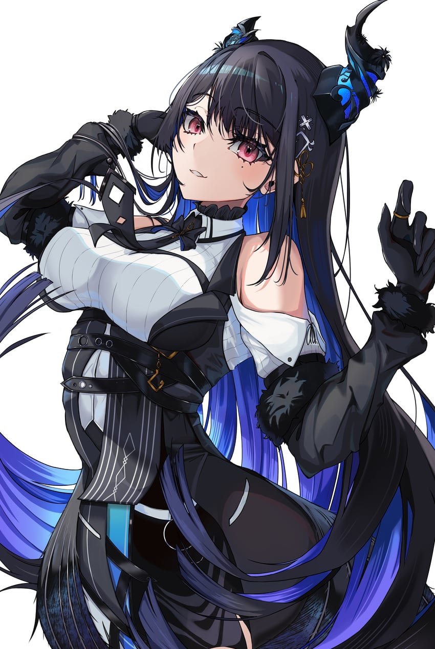 nerissa ravencroft (hololive and 1 more) drawn by h4kuuua_0
