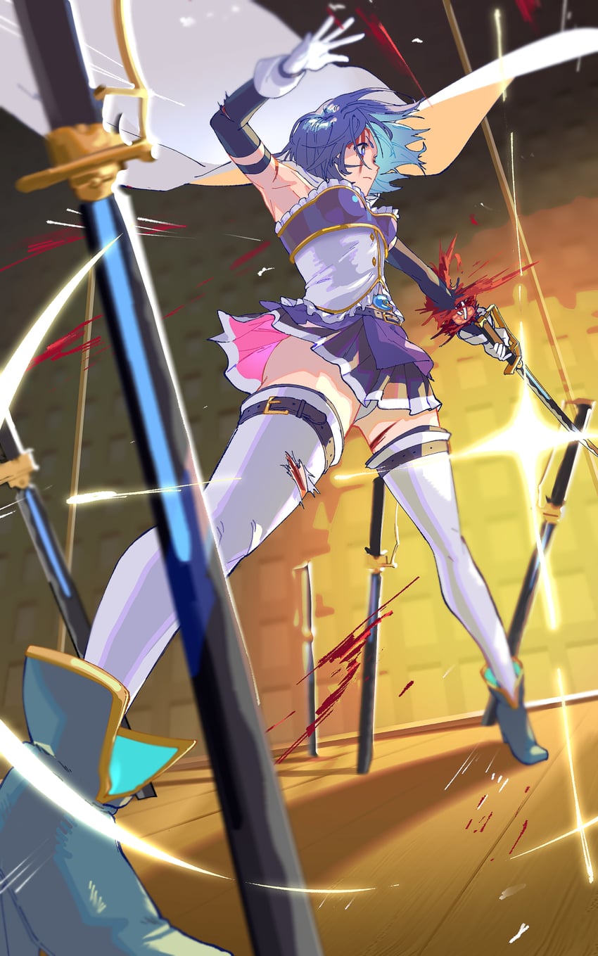 miki sayaka (mahou shoujo madoka magica) drawn by yooki_(winter_cakes)