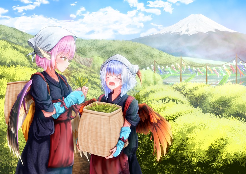mystia lorelei and tokiko (touhou) drawn by besuteia