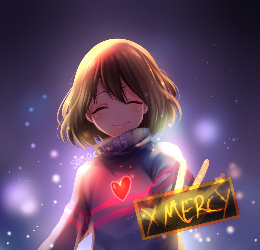 frisk (undertale) drawn by sasucchi95
