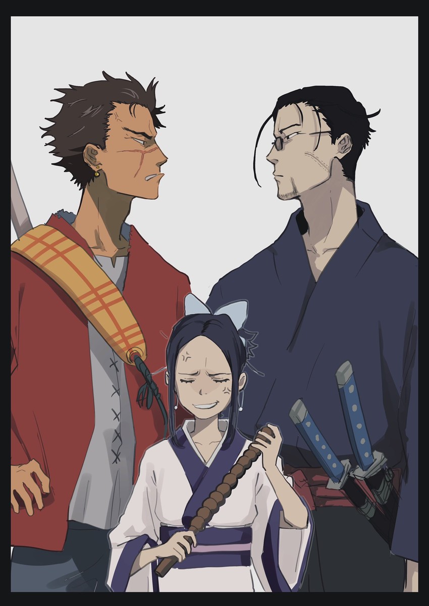 sugimoto saichi, ogata hyakunosuke, asirpa, fuu, mugen, and 1 more (golden kamuy and 1 more) drawn by tonta_(tonta1231)