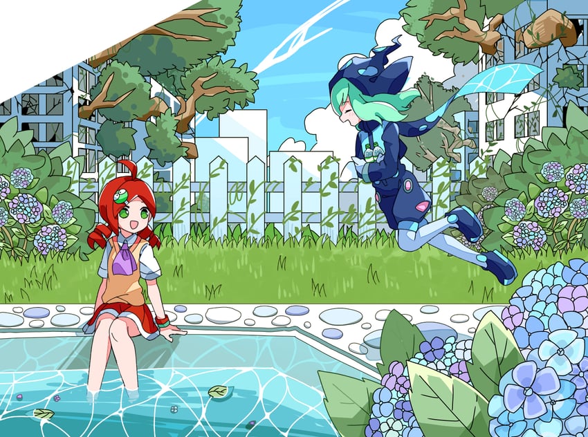 andou ringo, ecolo, and unusual ecolo (puyopuyo) drawn by winegrapeivy