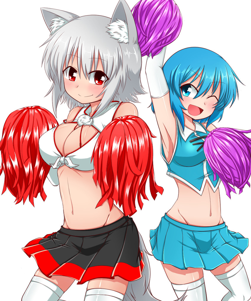 inubashiri momiji and tatara kogasa (touhou) drawn by sumiya_nadateru