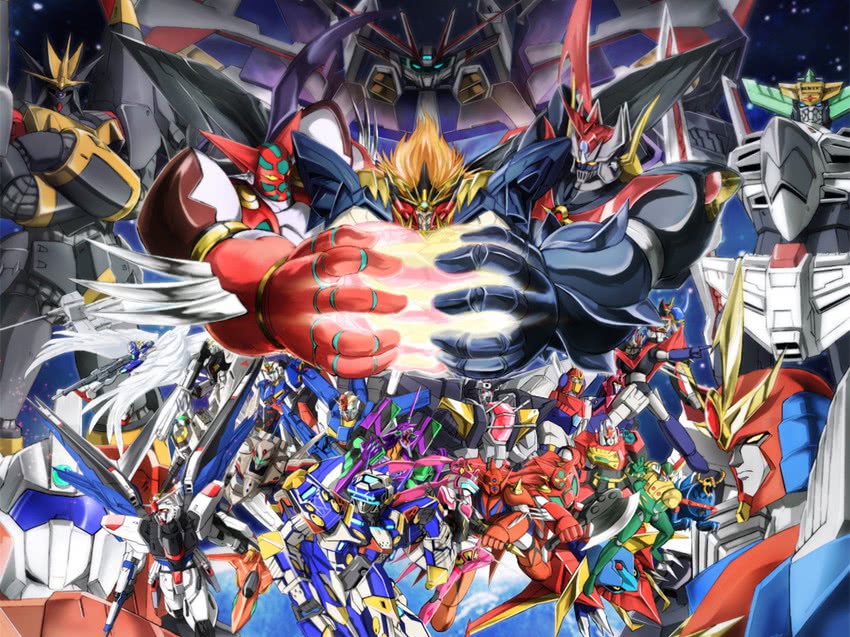 eva 01, zeta gundam, nu gundam, freedom gundam, wing gundam zero custom, and 15 more (gundam and 35 more) drawn by eblmeka