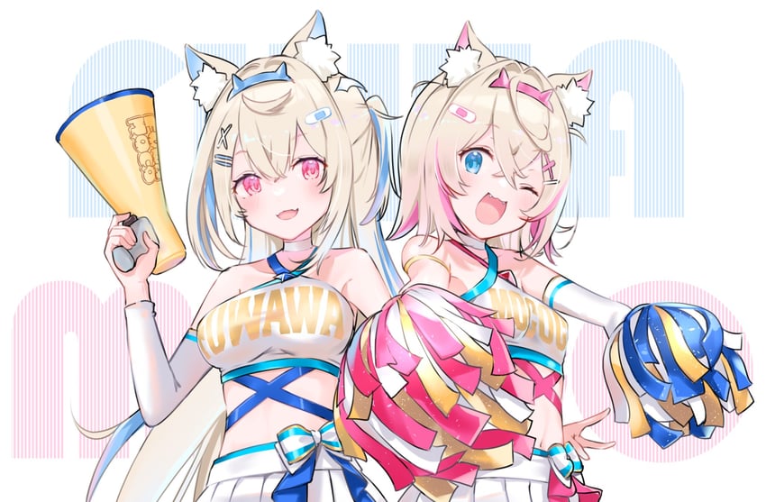 fuwawa abyssgard and mococo abyssgard (hololive and 1 more) drawn by minase_yuki