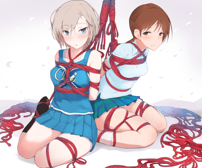 nitta minami and anastasia (idolmaster and 1 more) drawn by morisova