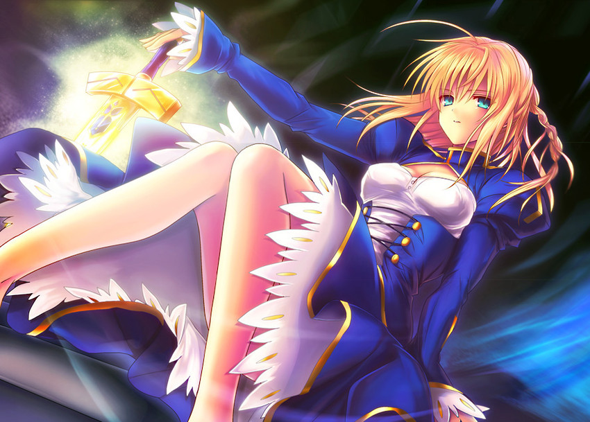 artoria pendragon and saber (fate and 1 more) drawn by ty_1865