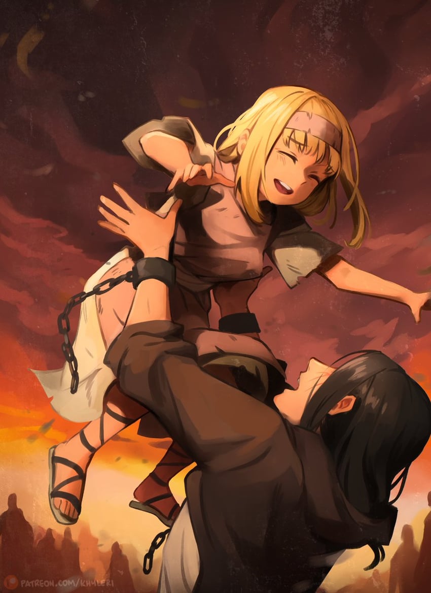 eren yeager and ymir fritz (shingeki no kyojin) drawn by khyle.