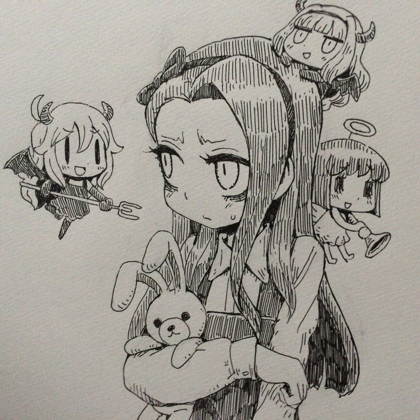 hoshii miki, shijou takane, minase iori, hagiwara yukiho, and usa-chan (idolmaster) drawn by riyo_(lyomsnpmp)