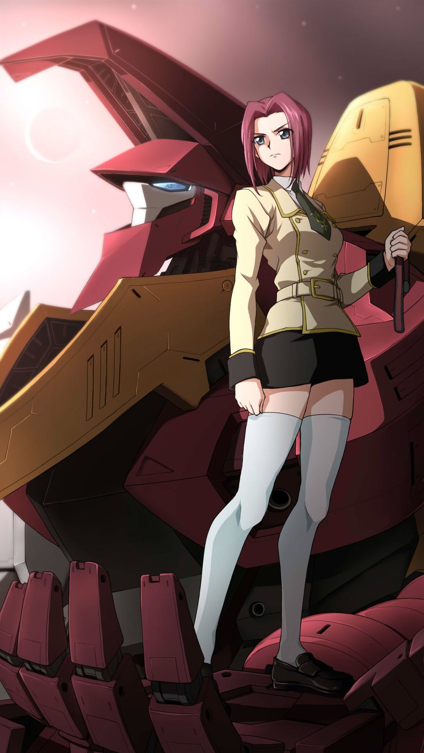kouzuki kallen, guren, and guren mk-ii (code geass) drawn by laofuzi_dai_bansho