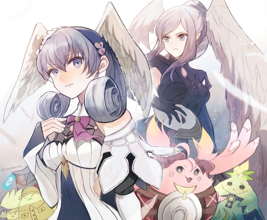 melia antiqua, tyrea, nene, kino, and ponspector (xenoblade chronicles and 2 more) drawn by leaf_(esabacoo)