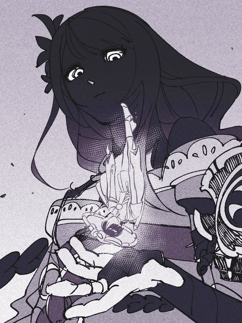 raiden shogun, scaramouche, and wanderer (genshin impact) drawn by sujin8258